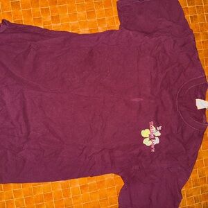 Men's Short Sleeve Tee in Deep Maroon with Graphic